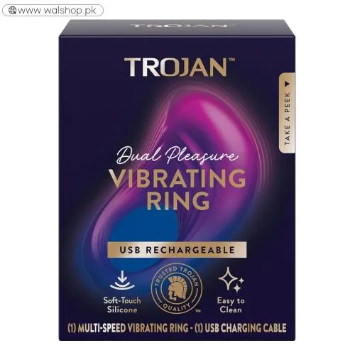 Trojan Dual Pleasure Vibrating Ring