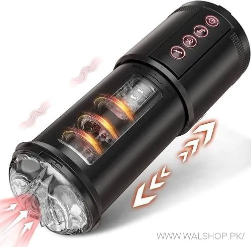 3 In 1 Automatic Male Masturbator Cup With Sucking & Vibrating & Thrusting Modes