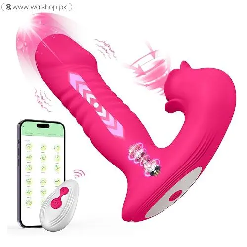 Thrusting Dildo Sucking Vibrator Rose Sex Toys For Women