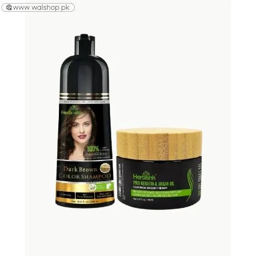 Herbishh Dark Brown Hair Color Shampoo 500ml