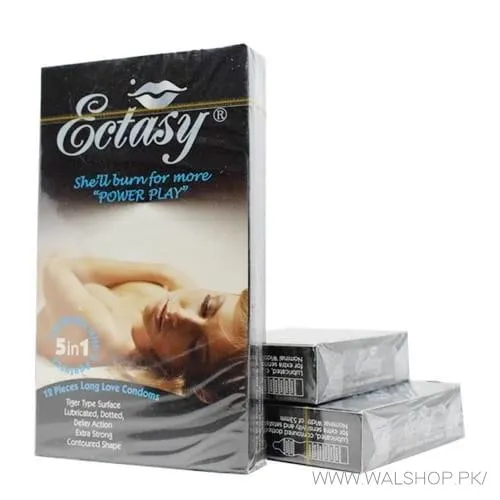 Xtacy Ectasy Super Dotted Condoms - 5 Pieces