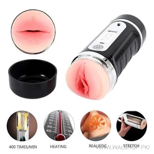 2 In 1 Vibrator Mouth Masturbator Cup