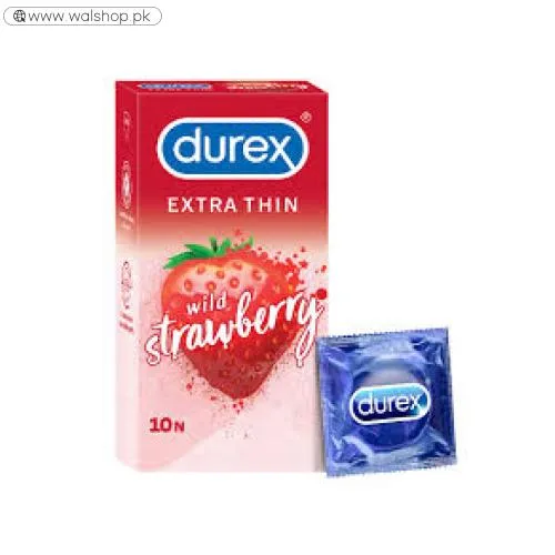 Durex Extra Thin Wild Strawberry Flavoured Condoms
