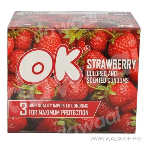 Ok Strawberry Condoms