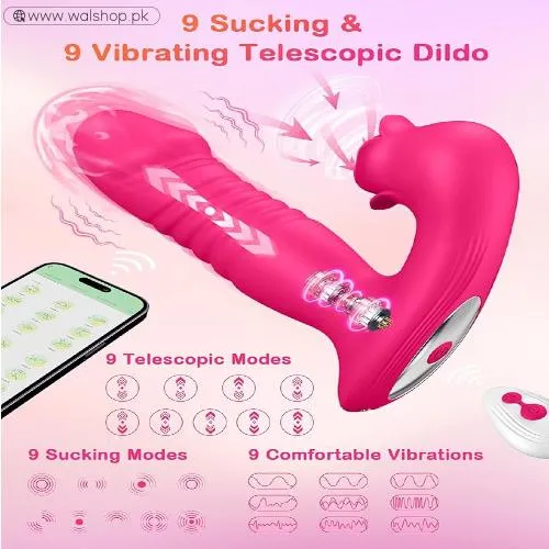 Thrusting Dildo Sucking Vibrator Rose Sex Toys For Women