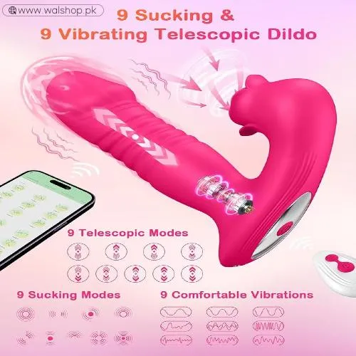 Thrusting Dildo Sucking Vibrator Rose Sex Toys For Women