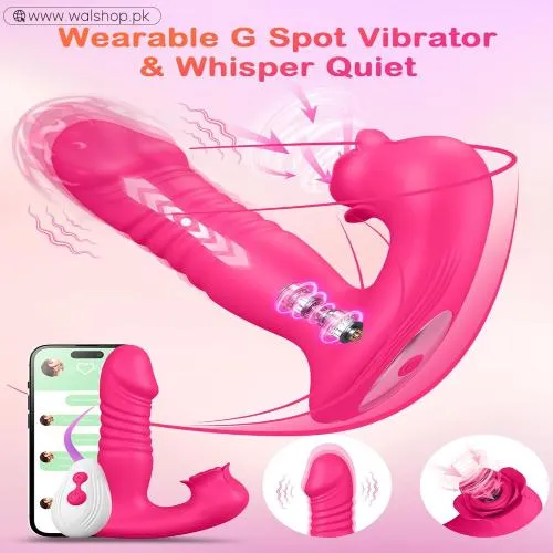 Thrusting Dildo Sucking Vibrator Rose Sex Toys For Women
