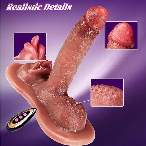 Thrusting Dildo Vibrator Riding Sex Toy for Women